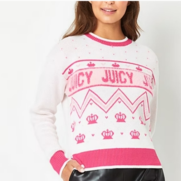 🎁FREE GIFT W/PURCHASE🆕️JUICY COUTURE LOGO SWEATER SIZES L/XL *6PIECE HAIR SET - Picture 5 of 13